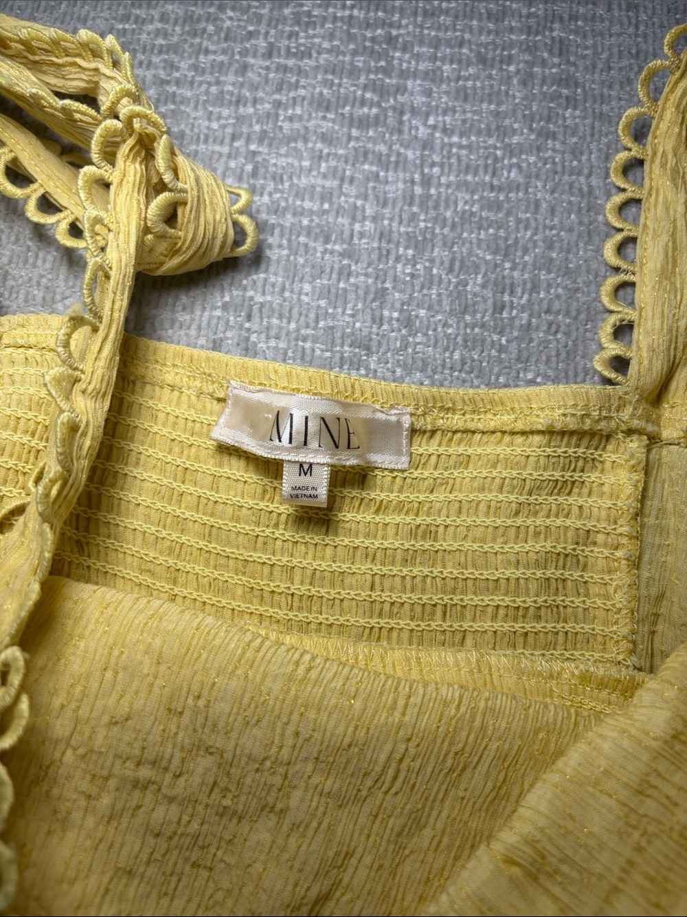 mine Yellow Sundress with Scalloped Straps - Picture 3 of 3